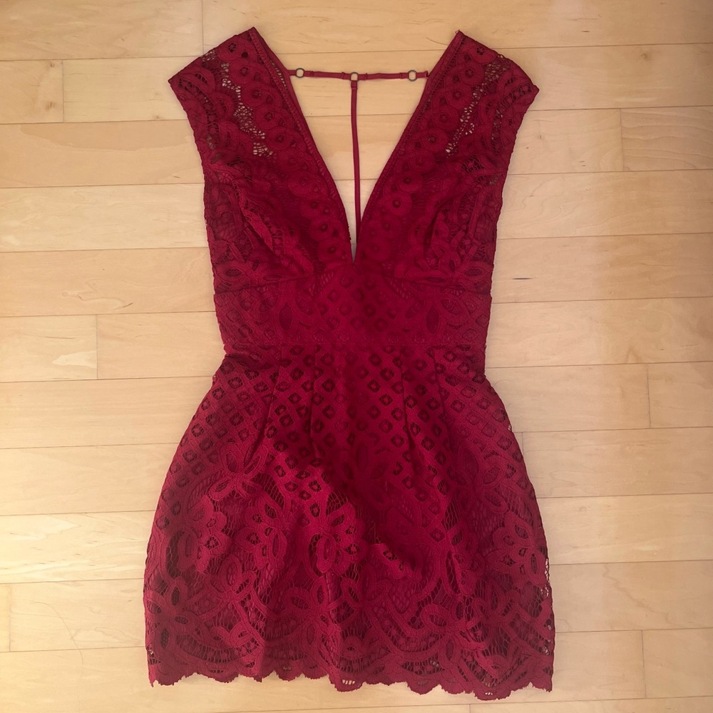Brand new Free People red lacy dress!